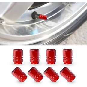 8PCS Car Tire Valve Stem Caps, Aluminum Alloy Wheel Valve Covers, Wheel Valve Covers Car Dustproof Tire Cap, Car Wheel Tire Stem Valve Caps Exterior Accessory for Cars, SUVs, Bikes (Sky Blue)