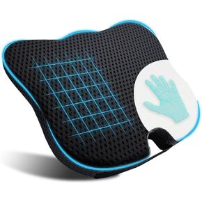 Car Seat Cushion, Comfort Memory Foam Car Cushions for Driving (Black)