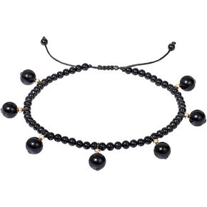 Jewever Natural Crystals and Gemstones Beaded Ankle Bracelets for Women Crystals and Healing Stones Beach Foot Gemstone Yoga Meditation Anti-Anxiety Jewelry
