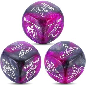 Fathers Day Husband Gifts from Wife, Food Movie Date Night Valentines for Him Her Couples Wedding Gifts Husband Wife Him Her Food Decision Dice 11 Anniversary Birthday Gifts for Boyfriend Girlfriend in Kuwait