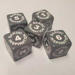Bardic Inspiration Dice Compatible with Dungeons and Dragons (5 Pack)