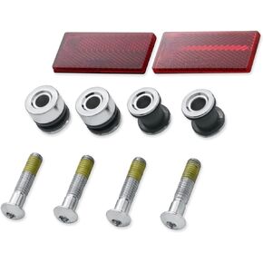 Chrome Detachable Docking Hardware Kit Harley Davidson Softail Quick Release Rear Passenger Sissy Bar Backrest 2003-2017 Detachables Back Rest 53932-03A 03 Fat Boy Deluxe Slim SissyBar FatBoy Springer