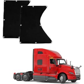 PSLER Thick Side Window Sunshade for Semi-Truck Fit for Freightliner Volvo VNL International Trucks Adjustable Shape UV Block Sunshade