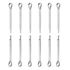 3mm x 50mm (DxL) Cotter Clip Pins - 60Pack - Good for Machinery - 304 Stainless Steel Hairpin Fasteners - Silver