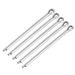 uxcell Split Cotter Pin - 4mm x 35mm 304 Stainless Steel 2-Prongs Silver Tone Fastener Clip Key 5Pcs