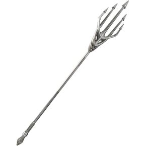 damdos Halloween Prop Cosplay King Trident Five Pitchfork,72" Large Silver God of Sea Cosplay Legend Fork Spear Foam Weapon Assembled Foam Sword Birthdays Gift