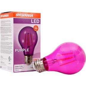 SYLVANIA LED Blue Glass Filament A19 Light Bulb, Efficient 4.5W, 40W Equivalent, Dimmable, E26 Medium Base - 1 Pack (40304)