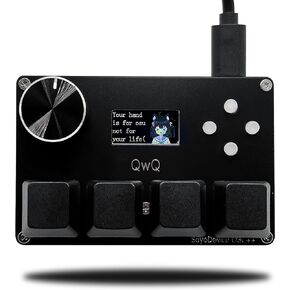SayoDevice O3C++ OSU Keyboard Rapid Trigger Hall Switches Magnetic Linear Switches Keyboard with Knob and Screen,Copy Paste,Shotcut,Macro Hotswap Mini Keypad (Black)