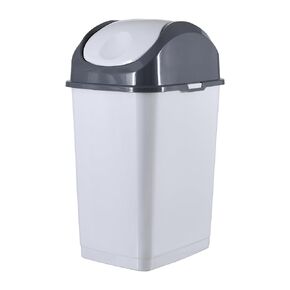 Superio 1.25 Gal Mini Plastic Trash Can with Swing Top Lid Compact Small Waste Bin Portable Garbage Can for Countertop, Desktop, Make up Vanity, Bathroom, Car, Under Sink, 5 Quart (2 Pack, 9 Gallon)