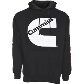 JH DESIGN GROUP Men's Cummins Logo Pullover 2-Tone Hoodie Sweatshirt
