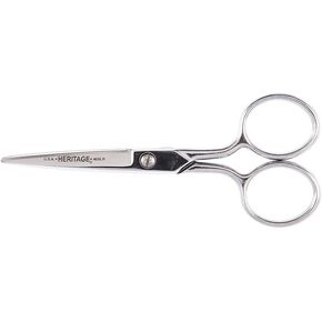 Klein Tools G405LR Scissors, Made in USA, Embroidery Scissor with Large Ring, Great for Sewing, Fabric, Electronics, More, 5-Inch