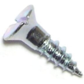 014973311360 Slotted Flat Wood Screws, 6 x 1/2-Inch , zinc