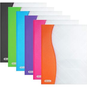 BAZIC 2 Pockets Poly Folder, Two Color Portfolio, Letter Size Plastic Folders Holder for Office Documents Paper Organizer, 6-Pack