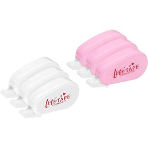 PATIKIL Mini Correction Tape, 12 Pack White Out Correct Tape Eraser Tapes Transparent Dispenser Supplies for Office Home, White Pink in Saudi Arabia
