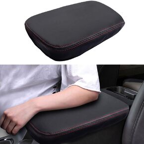 Center Console Cover Compatible with Chevy Colorado/GMC Canyon Accessories 2015-2022, Microfiber Leather Armrest Box Lid Protector Cover （Black）