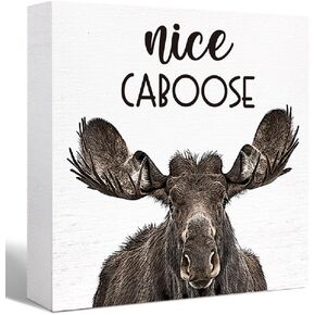Funny Bathroom Wood Sign Get Buck Naked Funny Elk Wood Block Sign for Bathroom Shelf Toilet Restroom Home Tabletop Desk Decor,Farmhouse Bathroom Wooden Box Sign