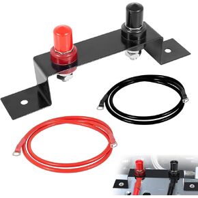 Battery Jump Post Copper Kit with Battery Cable and Mounting Bracket.Waterproof Jumper Terminals Compatible with Car Truck Boat UTV RV ATV Series Quick Link Battery Charging Post Cables