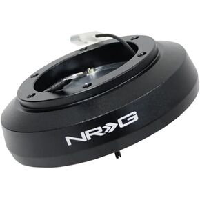 NRG Innovations NRG-SRK-122H Steering Wheel Quick Release Short Hub Adapter 6 X 70mm Bolt Pattern, Retain Horn & Turn Signals, Black Body