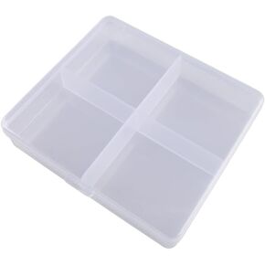 Craft County Small Clear Plastic Organizer – Store Craft Supplies, Beads, and Other Small Items – 6 Compartments