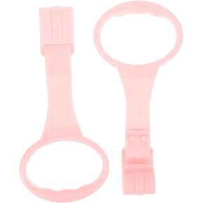 Walking Exercises Assistant Tools 1 Pair Bed Pull Ring Playpen Fence Tie Rod Tool Walking Training Tool Walking Exercises Assistant Stand up Rings Crib Pull Ring Pink Push Walker