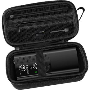 حافظة لضاغط الهواء المحمول منفاخ إطارات Air Moto، حقيبة مضخة هواء 120 رطل لكل بوصة مربعة، مقياس ضغط إطارات السيارة (120 150 رطل لكل بوصة مربعة) حقيبة تخزين، بيت الهواء، موصل وملحقات (صندوق فقط) - (سحاب أسود) in Kuwait