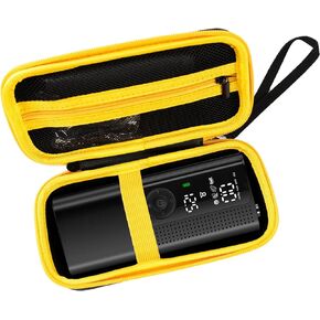Case for Airmoto Tire Inflator Portable Air Compressor Case,120 PSI Air Pump Case,Car Tire Pressure Gauge (120 150 PSI) Storage Bag, Air House, Connector and Accessories (Box Only)-(Black zipper)