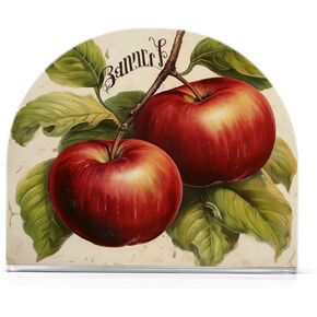 Apples Acrylic Napkin Holder, Standing U-Shape Napkin Holder Non-Slip Paper Cocktail Napkins Holder for Tables Kitchen Restaurant Home Decor
