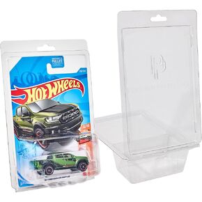 Protector Case for Hot Wheels Mainline and Matchbox Cars Clear Plastic Clamshell Blister Display (10 Pack)