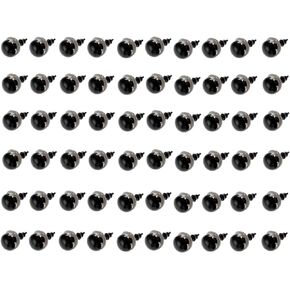 60Pcs Black Plastic Safety Eyes with Washers, Craft Eyes, for Crochet, Puppet, Plush, Stuffed Animals Making, 9mm