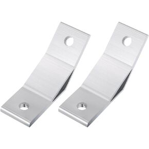 uxcell 2Pcs 135 Degree Angle Aluminum Profile Corner Brackets, Corner Brace Joint Connectors for 4545 Series (Silver White)