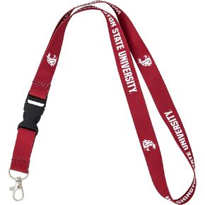 Desert Cactus Washington State University Lanyard Cougars WSU Cougs Car Keys ID Badge Holder Lanyard Keychain Detachable Breakaway Snap Buckle (Red)