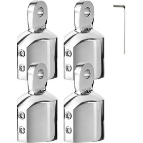 Heavy Duty Bimini Top Hardware Eye End Cap, Durable 316 Stainless Steel Bimini Top Parts with A Mounting Wrench