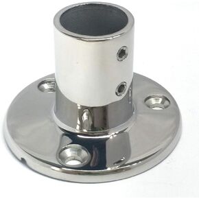 keehui Heavy Duty 316 Stainless Steel Marine Grade Casting Boat Hand Railing Fittings 7/8'' Round Base 30 Degree Tube Base
