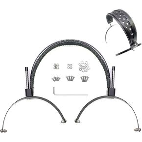 Genuine Leather Full Metal Headband Compatible with Hifiman HE400,SUNDARA,SUNDARA-C Closed-Back,HE R10 R9,HE560,HE6se,SUSVARA Replacement Headphone Weight Dispersing Strap Hybrid Headband