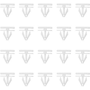 20PCS Rocker Panel Moulding Rivets Clips, White Nylon Side Skirt Sill Fasteners, Universal Car Retainers, Car Exterior Trim Clips, Compatible with Buick Excelle GM Cadillac Avalanche 25693852