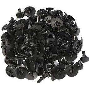 100pcs - 7mm Nylon Clips Plastic Push Type Rivet Retainer Fastener Bumper Pin Fender Flare Compatible with Toyota