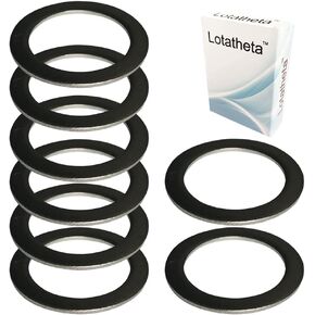 8 x Pedal Washers 20mm x 15mm w/ 1mm Thickness Stainless Steel Replacement Silver for Moutain Bike Road Bike