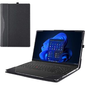 Laptop Case Cover for 14-inch Lenovo Flex 7 14IAU7 14IRU8&IdeaPad Flex 5 14ALC7 14IAU7 14IRU8 14ABR8 [Do Check Model] PU Leather Protective Laptop Bag(Black)