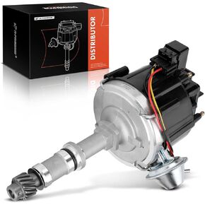 A-Premium Ignition Distributor with Cap and Rotor Compatible with Chevrolet Malibu, Impala, Camaro, Caprice, El Camino, Monte Carlo, Monza & GMC Caballero & Buick Regal, Century, Electra & Cadillac