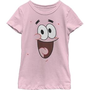 Nickelodeon Spongebob Squarepants Patrick Big Face Girls Short Sleeve Tee Shirt