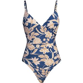 CUPSHE Women's One Piece Bathing Suit Ruched Swimsuit Deep V Neck Spaghetti Adjustable Straps Long Torso