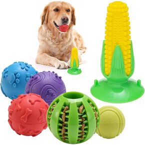 BINGPET 6 عبوات من ألعاب الكلاب التفاعلية، ألعاب متينة للكلاب في الهواء الطلق للمضغ العدواني، كرات ضاحكة للكلاب الصغيرة والمتوسطة الكبيرة، ألعاب مضغ لطيفة للكلاب على شكل كرة حلوى لإبقائها مشغولة in Kuwait