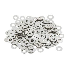 YXQ M6 Flat Washer Round 304 Stainless Steel Spacers 6.4mm ID 12mm OD 1.5mm Thick for M6 Threaded Bolt Screws (300Pcs)
