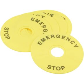 uxcell 5Pcs 16mm Inner Diameter Emergency Stop Sign For Push Button Switch Replacement 45mm OD
