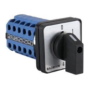 Baomain Mounting Rotary Select Cam Changeover Switch SZW26-20/0-4.5 5 Position 20 Poles AC 660V 20A 50Hz