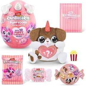 Rainbocorns Puppycorn Brown Dalmatian Scent Surprise - Surprise Unboxing Soft Toy, Scented Puppy Plush for Girls by ZURU