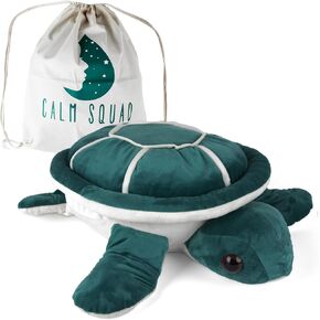 4.5 lbs Lou The Turtle Weighted Stuffed Animal - Warm Weighted Plush Animals - Huggable Comfort Turtle Stuffed Animal, Weighted Stuffed Animals for Adults - Weighted Plush