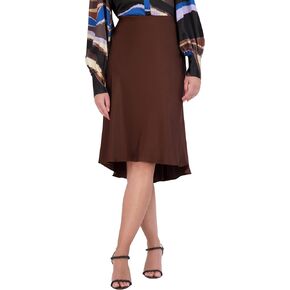 BCBGMAXAZRIA Women's Pull on Vintage Satin Midi Skirt