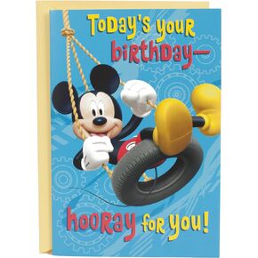 Hallmark Birthday Card for Kids with Sound (Plays Mickey Mouse Clubhouse Theme)