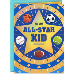 Hallmark Jumbo Birthday Card for Kids (Sports, All-Star Kid)